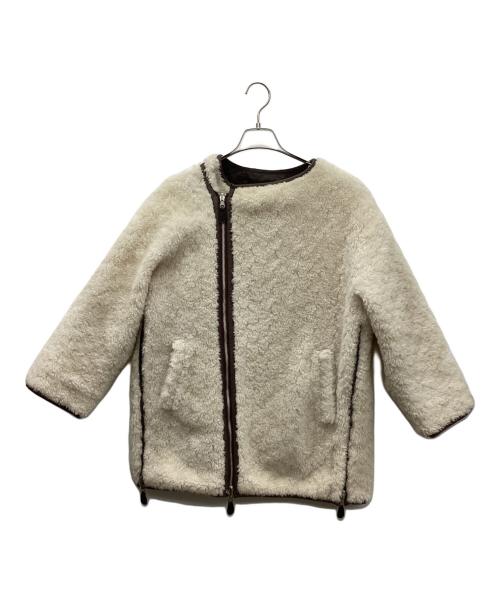 CASA FLINE（カーサフライン）CASA FLINE (カーサフライン) リバーシブルコート ブラウン×ホワイト サイズ:freeの古着・服飾アイテム