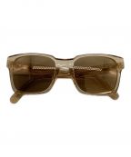 MONCLERモンクレール）の古着「スクエアクリアフレームサングラス」｜シャンパンゴールド