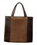 SOMESソメス）の古着「レザートートバッグ」｜ブラウン