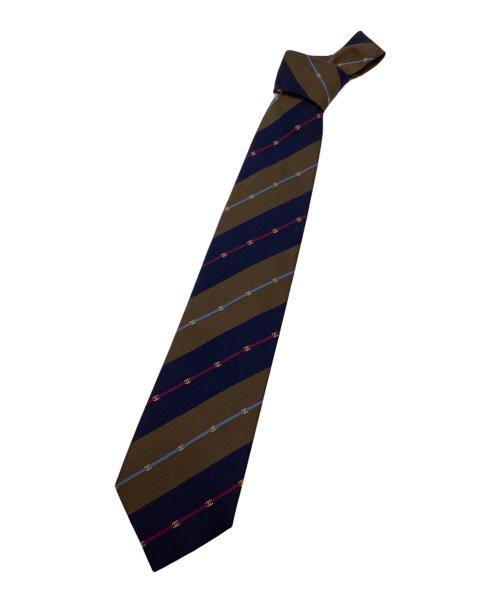 CHANEL（シャネル）CHANEL (シャネル) ネクタイ ネイビー×ブラウン サイズ:-の古着・服飾アイテム