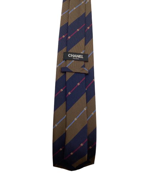 CHANEL（シャネル）CHANEL (シャネル) ネクタイ ネイビー×ブラウン サイズ:-の古着・服飾アイテム