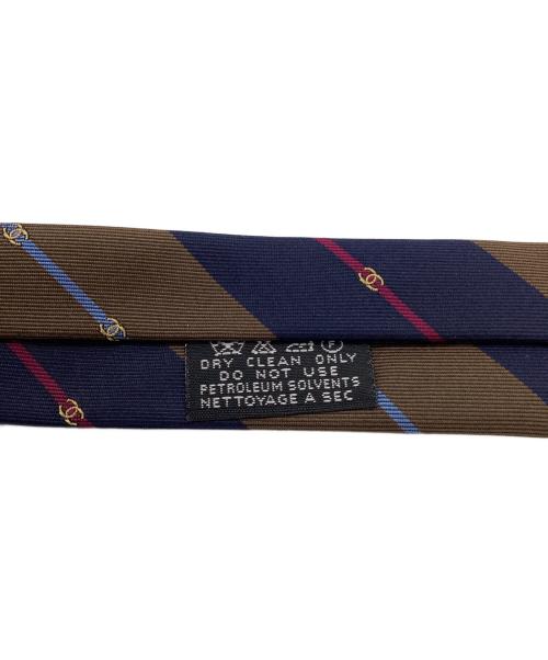 CHANEL（シャネル）CHANEL (シャネル) ネクタイ ネイビー×ブラウン サイズ:-の古着・服飾アイテム