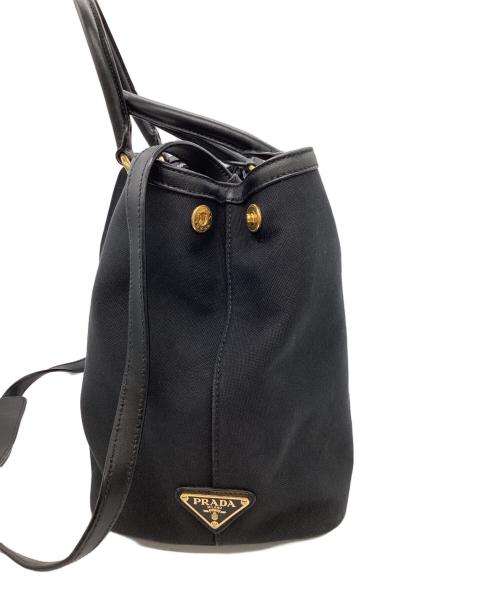 PRADA（プラダ）PRADA (プラダ) カナパ ロゴ サッチェルバッグ ブラックの古着・服飾アイテム