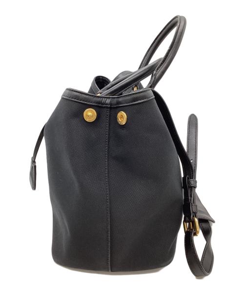 PRADA（プラダ）PRADA (プラダ) カナパ ロゴ サッチェルバッグ ブラックの古着・服飾アイテム