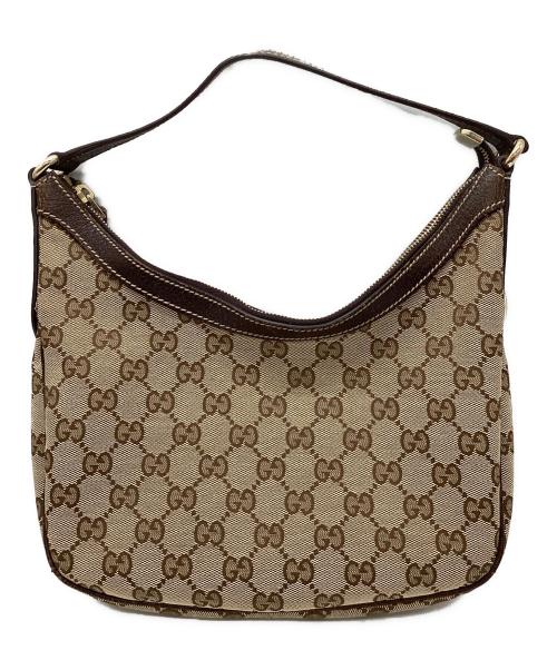 GUCCI（グッチ）GUCCI (グッチ) ワンショルダーバッグ ベージュ×ブラウンの古着・服飾アイテム