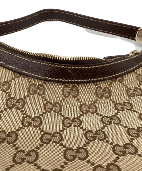 GUCCI（グッチ）GUCCI (グッチ) ワンショルダーバッグ ベージュ×ブラウンの古着・服飾アイテム