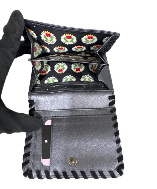 ANNA SUI（アナスイ）ANNA SUI (アナスイ) 3つ折り財布 チャコールグレーの古着・服飾アイテム
