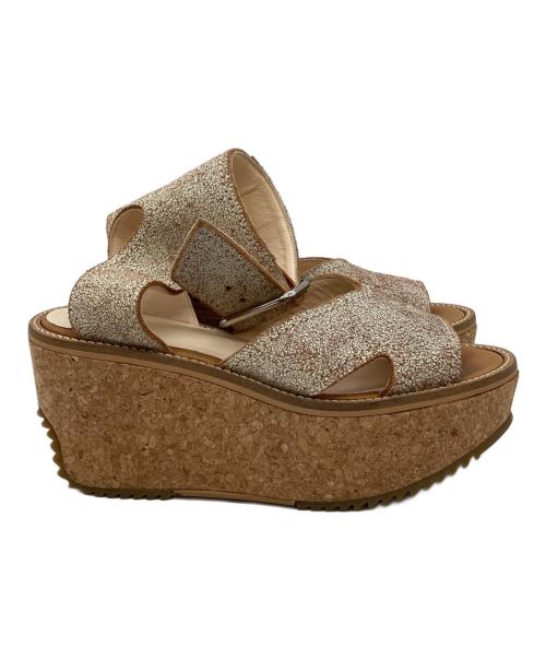 Vivienne Westwood（ヴィヴィアンウエストウッド）Vivienne Westwood (ヴィヴィアンウエストウッド) ロッキンホーススレイブサンダル ベージュ サイズ:25の古着・服飾アイテム