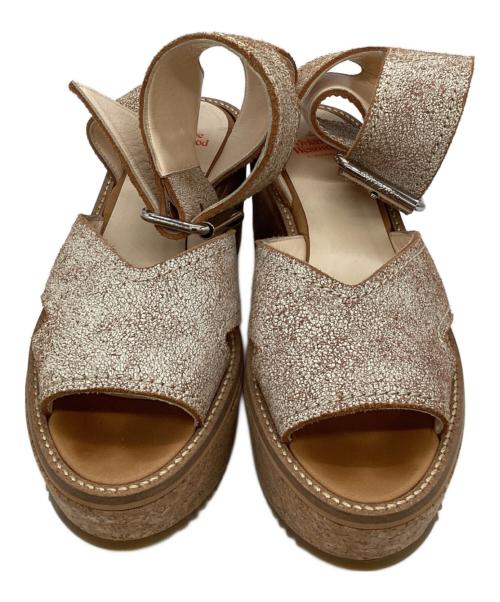 Vivienne Westwood（ヴィヴィアンウエストウッド）Vivienne Westwood (ヴィヴィアンウエストウッド) ロッキンホーススレイブサンダル ベージュ サイズ:25の古着・服飾アイテム