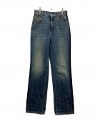 ALEXANDER McQUEENアレキサンダーマックイーン）の古着「ロールアップヘム ストレートジーンズ」｜インディゴ