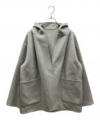 GALERIE VIEギャルリーヴィー）の古着「ウールダブルフェイスフーデッドコート」｜グレー