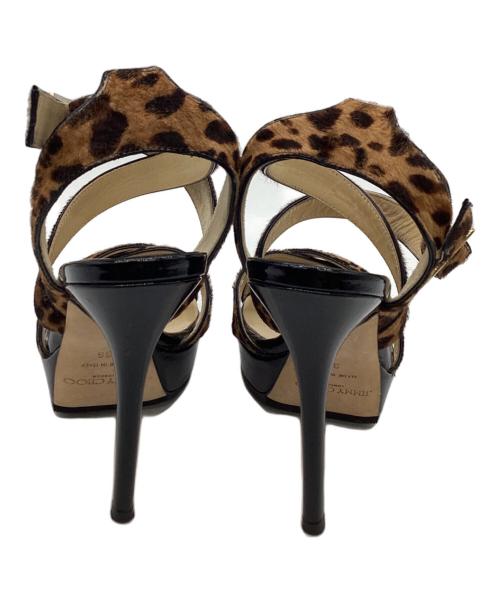 JIMMY CHOO（ジミーチュウ）JIMMY CHOO (ジミーチュウ) ウェッジソールパンプス ブラウン×ブラック サイズ:36の古着・服飾アイテム