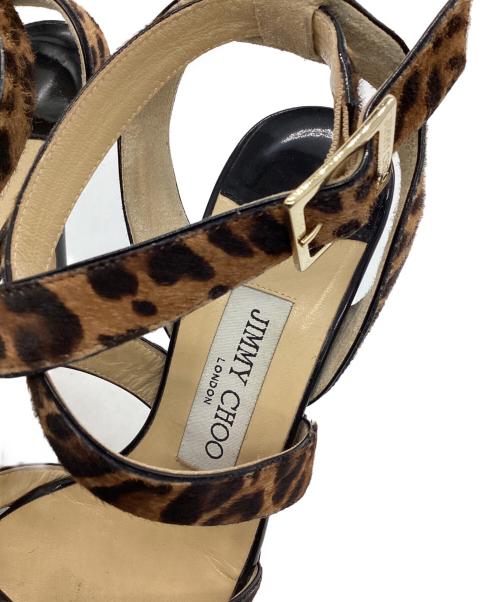 JIMMY CHOO（ジミーチュウ）JIMMY CHOO (ジミーチュウ) ウェッジソールパンプス ブラウン×ブラック サイズ:36の古着・服飾アイテム