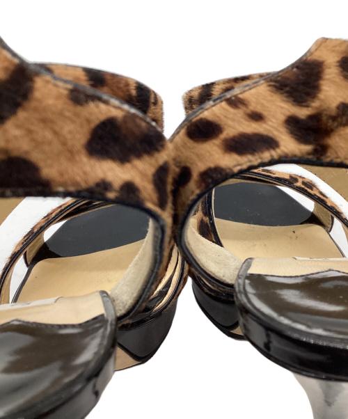 JIMMY CHOO（ジミーチュウ）JIMMY CHOO (ジミーチュウ) ウェッジソールパンプス ブラウン×ブラック サイズ:36の古着・服飾アイテム