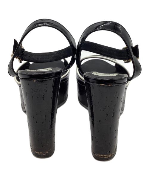 FENDI（フェンディ）FENDI (フェンディ) ウェッジソールサンダル ブラック サイズ:23.5の古着・服飾アイテム