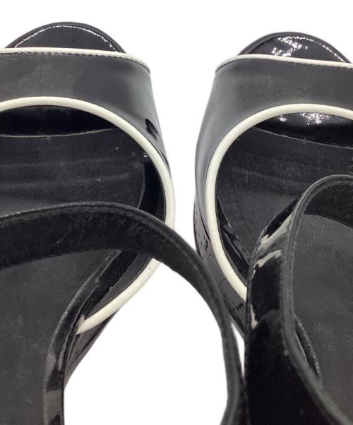 FENDI（フェンディ）FENDI (フェンディ) ウェッジソールサンダル ブラック サイズ:23.5の古着・服飾アイテム