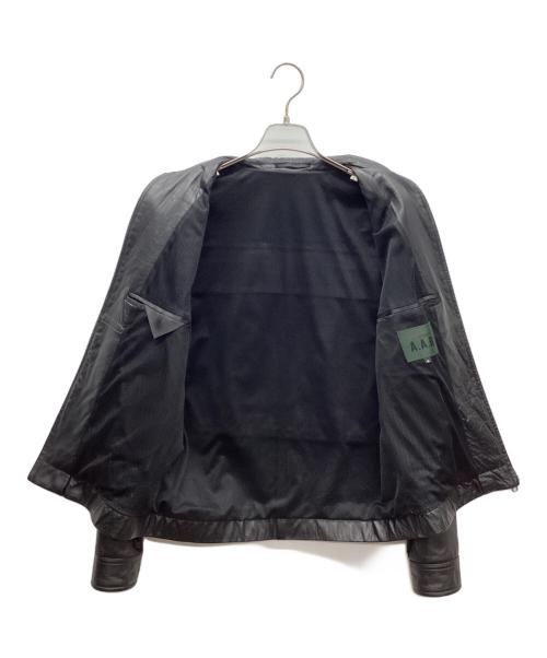 Yohji Yamamoto DURBAN A.A.R（ヨウジヤマモト ダーバン アール）Yohji Yamamoto DURBAN A.A.R (ヨウジヤマモト ダーバン アール) レザージャケット ブラック サイズ:Mの古着・服飾アイテム