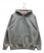 SUPREMEシュプリーム）の古着「Satin applique hooded sweatshirt」｜グレー