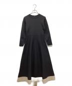 JUSGLITTYジャスグリッティー）の古着「ニットワンピース」｜ベージュ×ブラウン