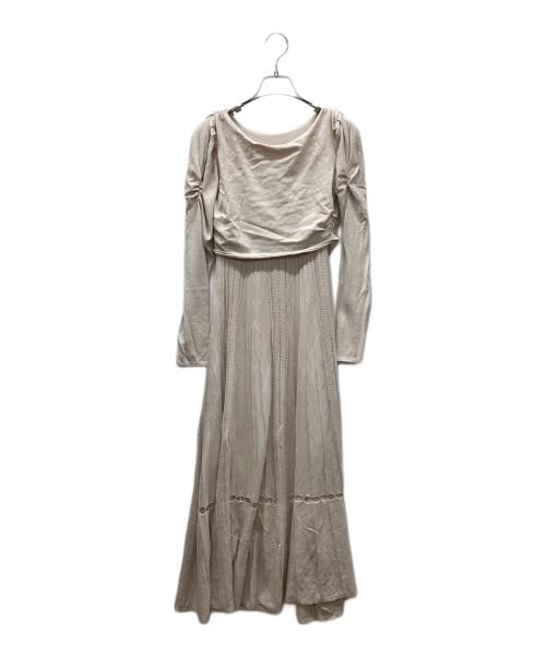 HER LIP TO（ハーリップトゥ）HER LIP TO (ハーリップトゥ) Cholet Lace Knit Dress アイボリー サイズ:Mの古着・服飾アイテム