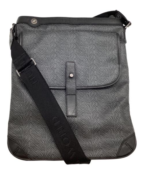 HUNTING WORLD（ハンティングワールド）HUNTING WORLD (ハンティングワールド) メッセンジャーバッグ ブラックの古着・服飾アイテム