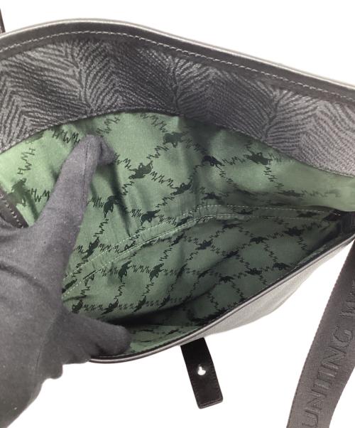 HUNTING WORLD（ハンティングワールド）HUNTING WORLD (ハンティングワールド) メッセンジャーバッグ ブラックの古着・服飾アイテム