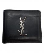 Saint Laurent Parisサンローランパリ）の古着「2つ折り財布」｜ブラック