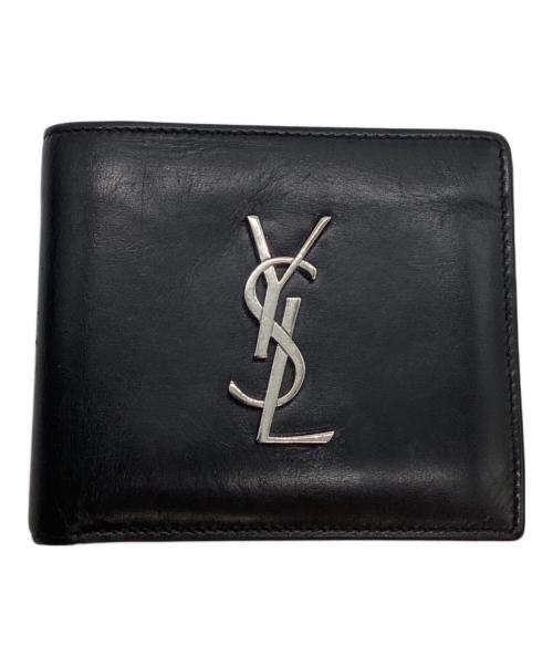 Saint Laurent Paris（サンローランパリ）Saint Laurent Paris (サンローランパリ) 2つ折り財布 ブラックの古着・服飾アイテム
