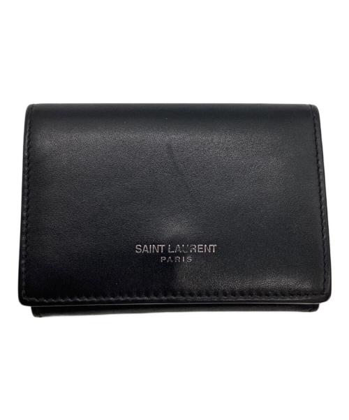Saint Laurent Paris（サンローランパリ）Saint Laurent Paris (サンローランパリ) 3つ折り財布 ブラックの古着・服飾アイテム
