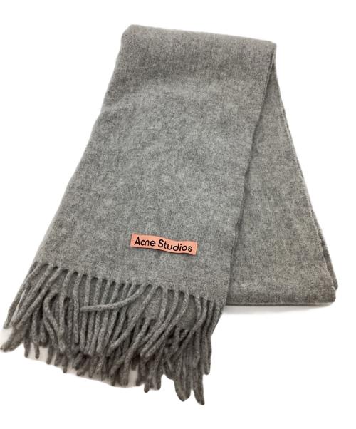 Acne studios（アクネ ストゥディオス）Acne studios (アクネ ストゥディオス) フリンジウールスカーフ グレーの古着・服飾アイテム