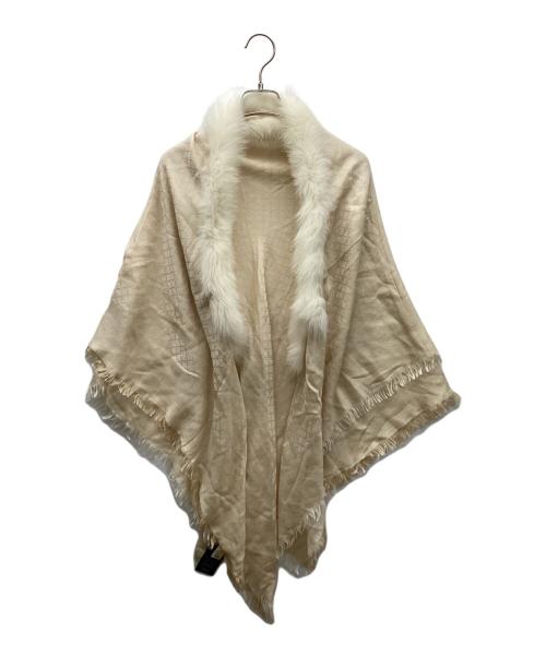 GUCCI（グッチ）GUCCI (グッチ) ファー付ストール ベージュの古着・服飾アイテム