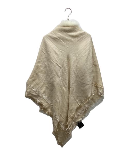 GUCCI（グッチ）GUCCI (グッチ) ファー付ストール ベージュの古着・服飾アイテム