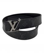 LOUIS VUITTONルイ ヴィトン）の古着「ベルト/イニシャル 40MM リバーシブル」｜ブラック