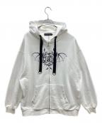 PSYCHO NATIONサイコネーション）の古着「ジップパーカー」｜ホワイト