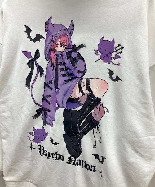 PSYCHO NATION（サイコネーション）PSYCHO NATION (サイコネーション) ジップパーカー ホワイト サイズ:L 未使用品の古着・服飾アイテム