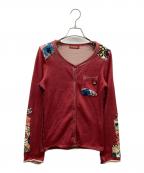 histericヒステリック）の古着「ワッペンカーディガン」｜レッド