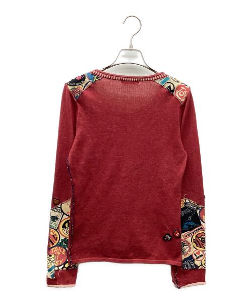 histeric（ヒステリック）histeric (ヒステリック) ワッペンカーディガン レッド サイズ:Freeの古着・服飾アイテム