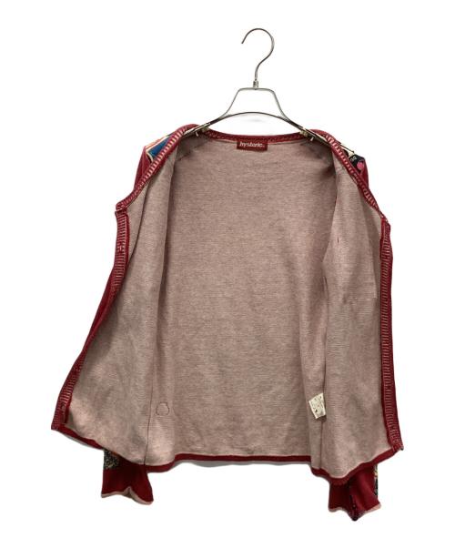 histeric（ヒステリック）histeric (ヒステリック) ワッペンカーディガン レッド サイズ:Freeの古着・服飾アイテム