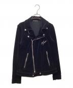 Hysteric Glamourヒステリックグラマー）の古着「ベロアジャケット」｜ネイビー