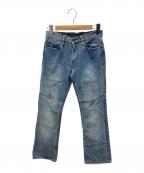 Hysteric Glamourヒステリックグラマー）の古着「スターパッチフレアデニムパンツ」｜インディゴ