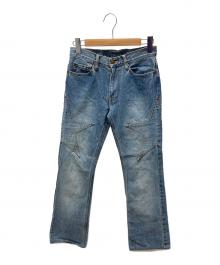 Hysteric Glamour（ヒステリックグラマー）の古着「スターパッチフレアデニムパンツ」｜インディゴ