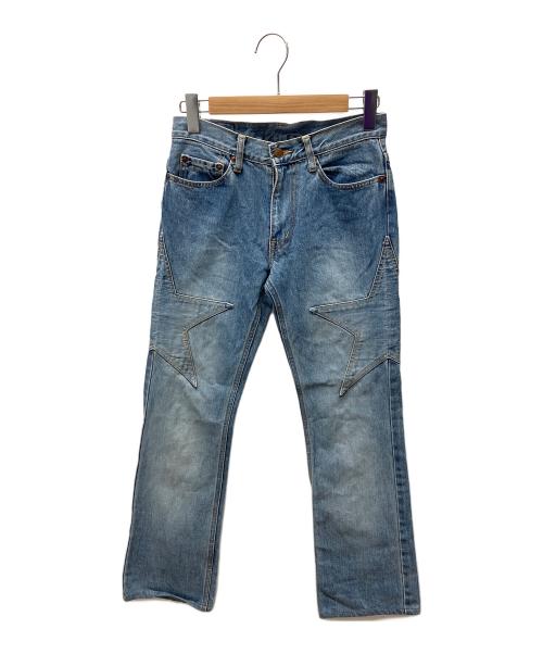 Hysteric Glamour（ヒステリックグラマー）Hysteric Glamour (ヒステリックグラマー) スターパッチフレアデニムパンツ インディゴ サイズ:Sの古着・服飾アイテム