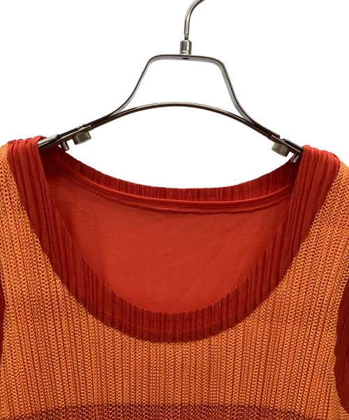 PLEATS PLEASE（プリーツプリーズ）PLEATS PLEASE (プリーツプリーズ) ワンピース オレンジ サイズ:XLの古着・服飾アイテム