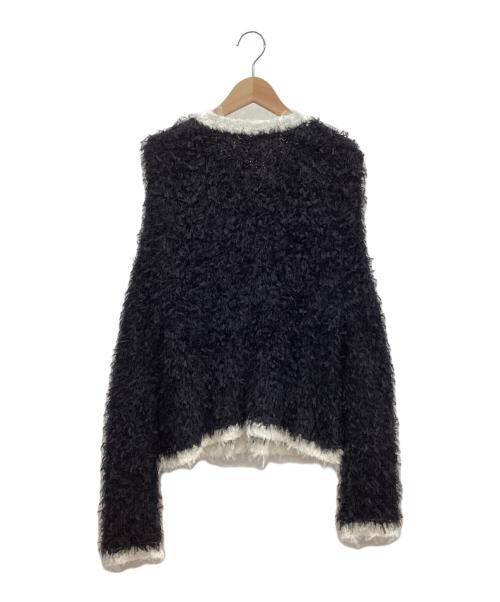 GRACE CONTINENTAL（（グレースコンチネンタル）GRACE CONTINENTAL (（グレースコンチネンタル) チュールニットジャケット ブラック×ホワイト サイズ:Mの古着・服飾アイテム