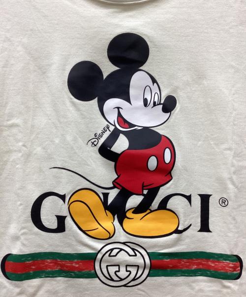 GUCCI（グッチ）GUCCI (グッチ) DISNEY (ディズニー) ミッキープリントオーバーサイズTシャツ ベージュ サイズ:Mの古着・服飾アイテム