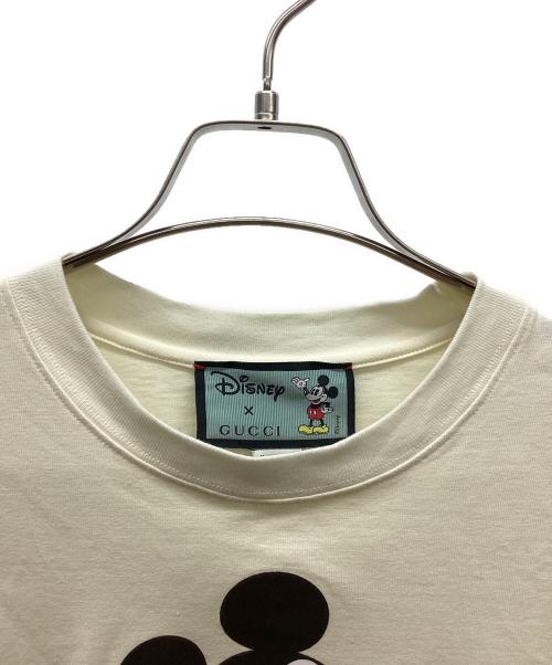 GUCCI（グッチ）GUCCI (グッチ) DISNEY (ディズニー) ミッキープリントオーバーサイズTシャツ ベージュ サイズ:Mの古着・服飾アイテム