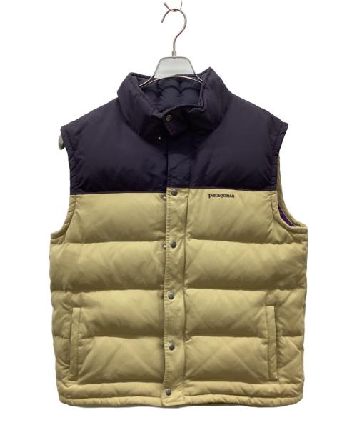 Patagonia（パタゴニア）Patagonia (パタゴニア) ダウンベスト パープル×ベージュ サイズ:Lの古着・服飾アイテム
