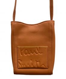 PAUL SMITH（ポールスミス）の古着「ブランデッドカラーエッジクロスボディバッグ」｜オレンジ