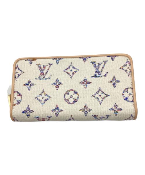LOUIS VUITTON（ルイ ヴィトン）LOUIS VUITTON (ルイ ヴィトン) モノグラム ジャガード ジッピーウォレット アイボリーの古着・服飾アイテム