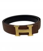 HERMESエルメス）の古着「レザーベルト」｜ブラウン